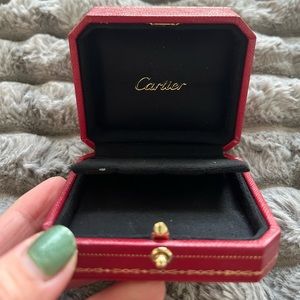 Empty Cartier Ring/earring case with bag